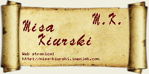 Miša Kiurski vizit kartica